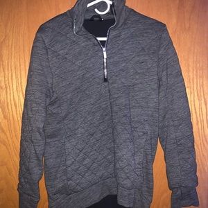 Lululemon Grey 1/4 Zip Quilted Pullover
